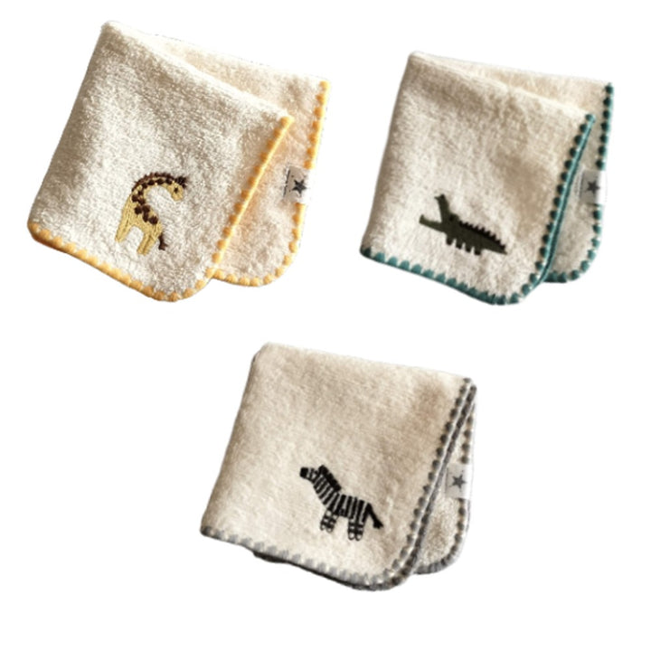 No.412009/動物刺しゅう付きタオルハンカチ