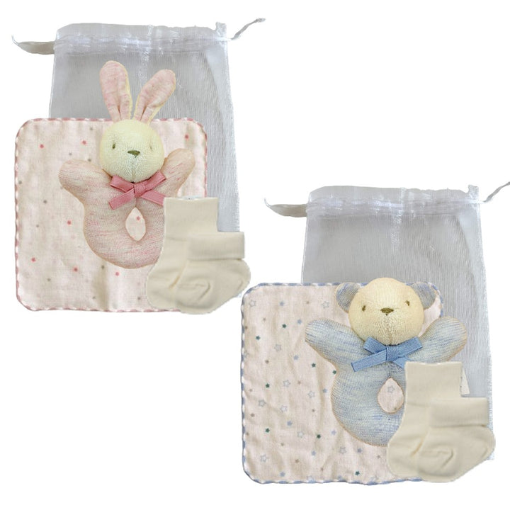 No.418409  オーガンジーミニギフト・ラトル・ハンカチ・ソックス