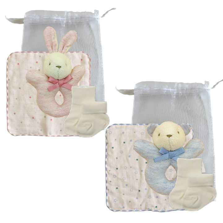 No.418409  オーガンジーミニギフト・ラトル・ハンカチ・ソックス