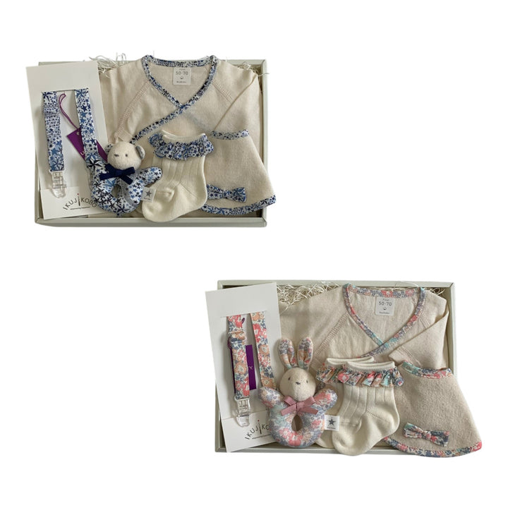 No.405309/オーガニック出産準備ギフトセット(ボックス入・リバティプリント使用)