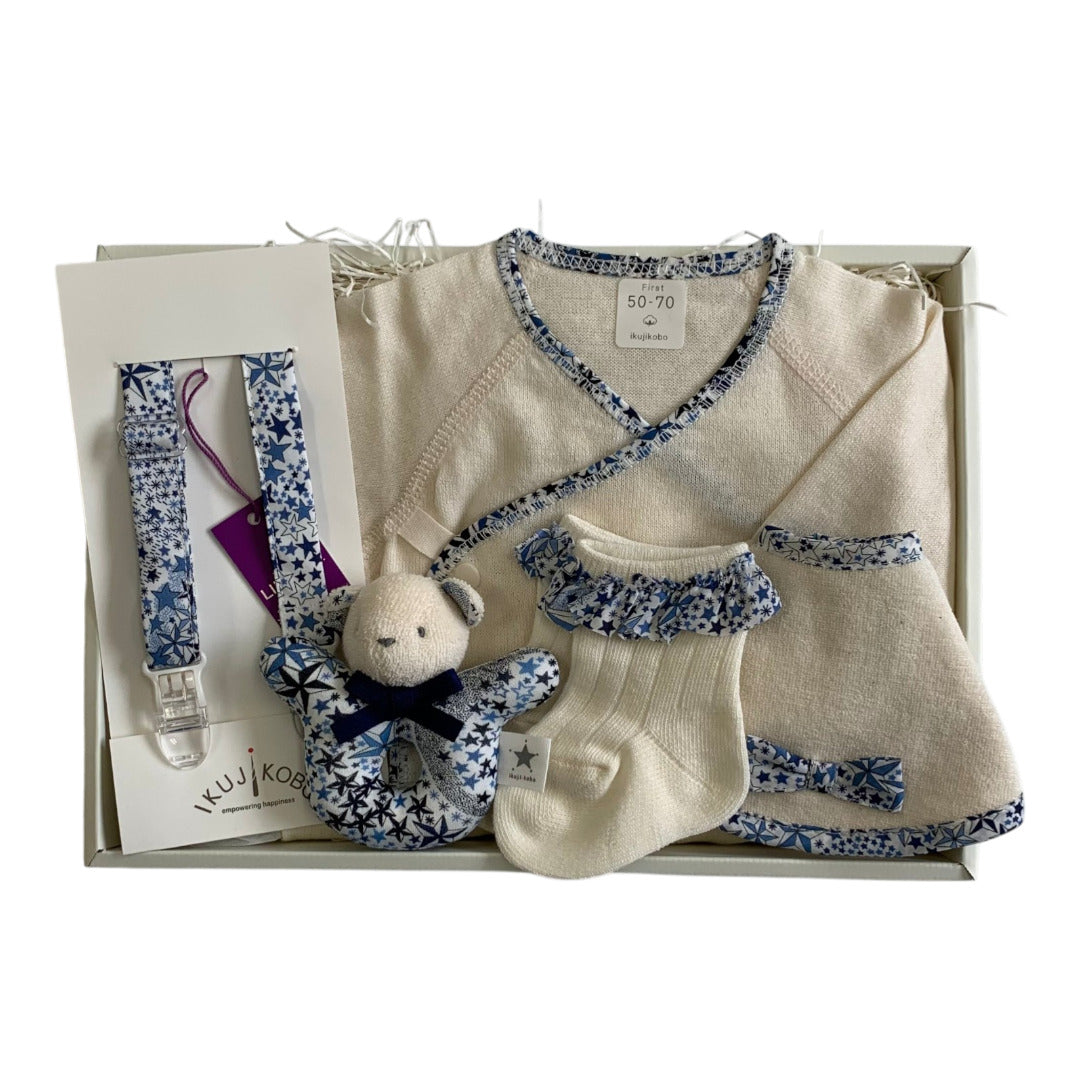 No.405309/オーガニック出産準備ギフトセット(ボックス入・リバティプリント使用)