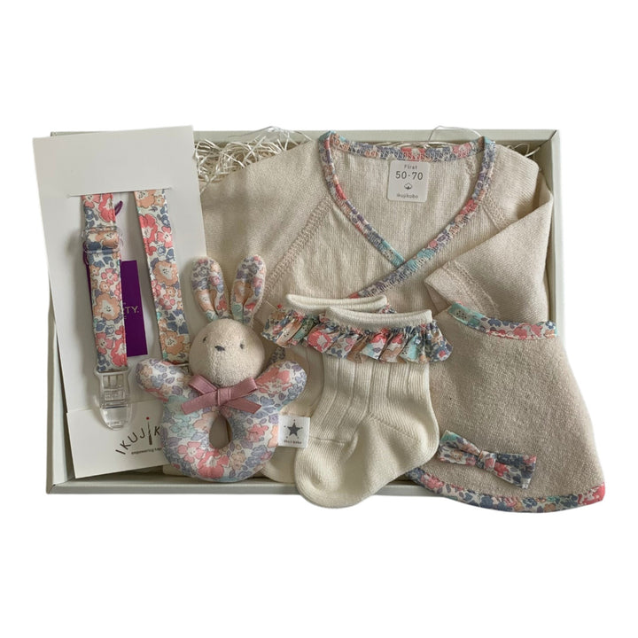 No.405309/オーガニック出産準備ギフトセット(ボックス入・リバティプリント使用)