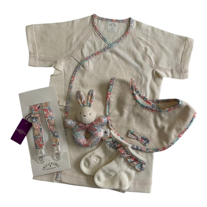 No.405309/オーガニック出産準備ギフトセット(ボックス入・リバティプリント使用)