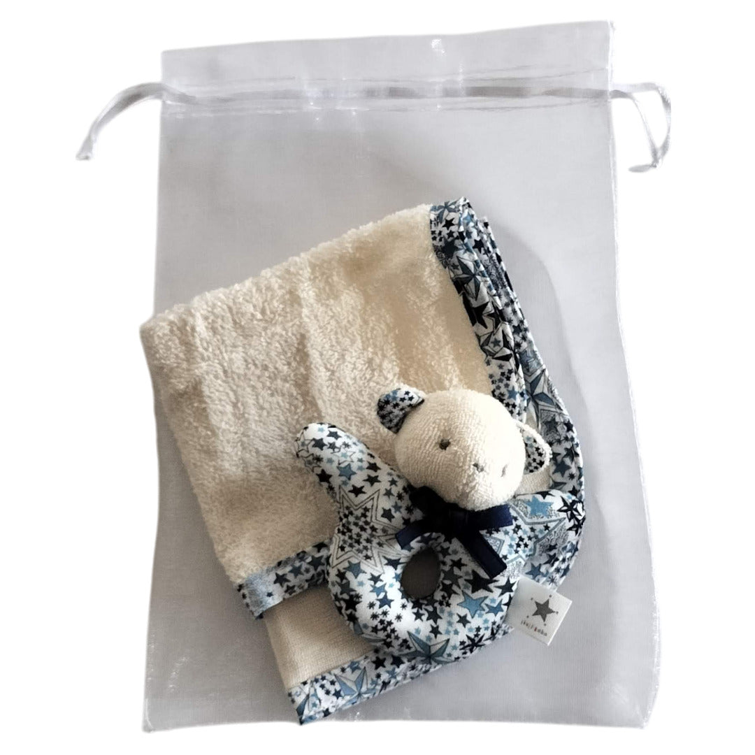 No.412409  オーガンジーミニギフト・ラトル＆ハンカチ(リバティ)