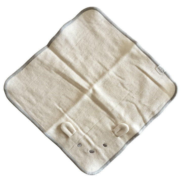 No.409009/耳付きガーゼパイルハンカチ（オーガニックコットン使用）