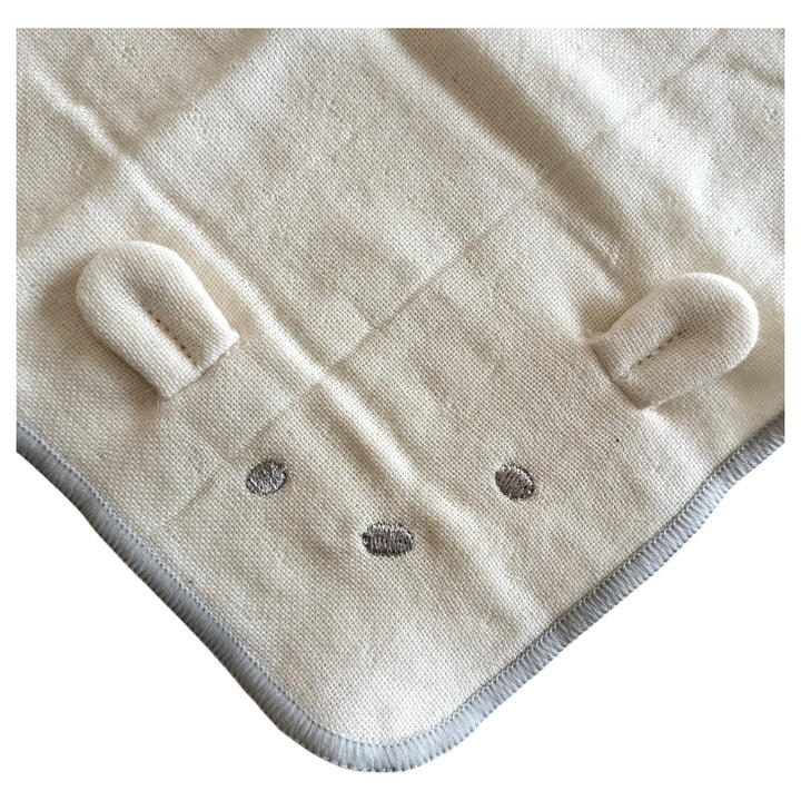 No.409009/耳付きガーゼパイルハンカチ（オーガニックコットン使用）