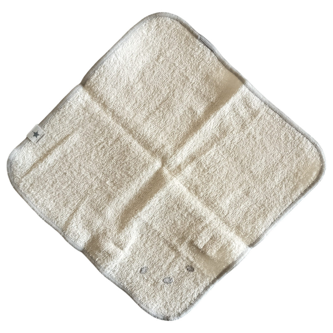 No.409009/耳付きガーゼパイルハンカチ（オーガニックコットン使用）