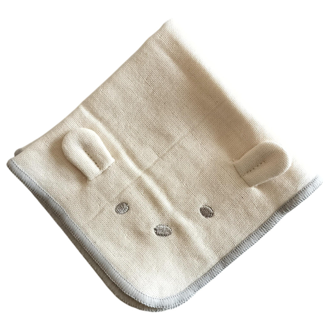No.409009/耳付きガーゼパイルハンカチ（オーガニックコットン使用）