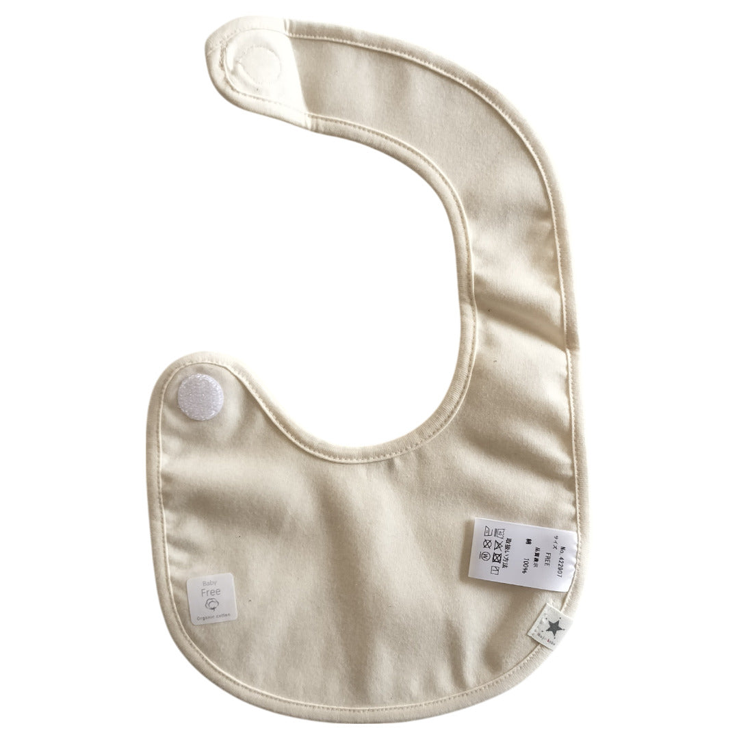 No.422907/クマ柄スタイ（吊天竺・オーガニックコットン使用）