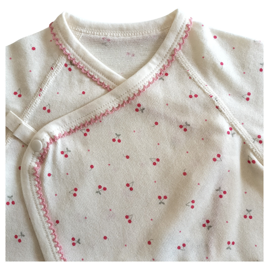 No.420801/オーガニック2wayコンビ肌着(さくらんぼ)