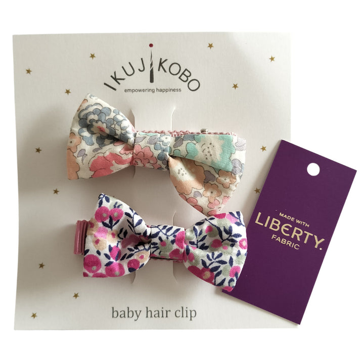 No.413457/ベビーヘアクリップ(リバティプリント)