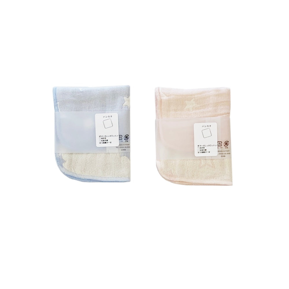 No.407009/オーガニック五重織ガーゼハンカチ